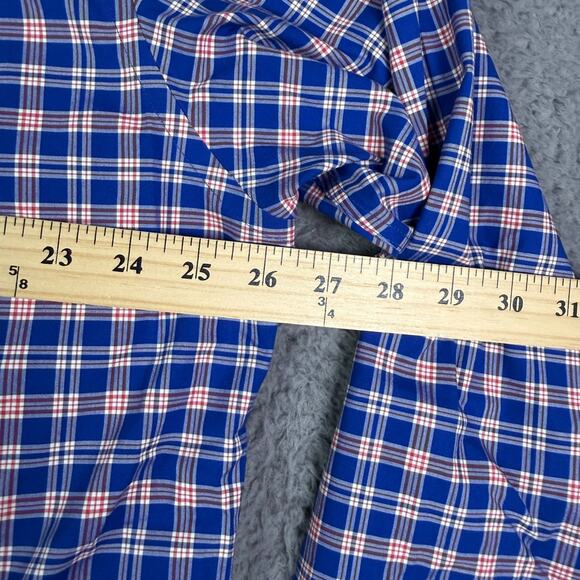 Brooks Brothers Oxford Button-Down Shirt Mens XL Blue Plaid OCBD Logo Regent - Picture 6 of 9